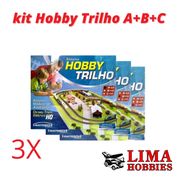 Kit com as 3 caixas Hobby Trilho A, B e C 1:87