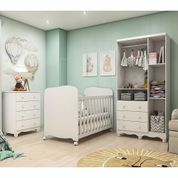 Conjunto para Quarto MOVEIS PEROBA Infantil Branco