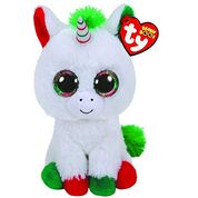 Beanie Boos Grande - Candy Cane Unicórnio Branco