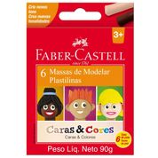 Massa de Modelar - Caras e Cores - 6 Cores - 90g - Faber-Castell