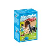 Playmobil - Cachorro Com Casinha E Menina - 2505 - Sunny