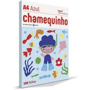 Papel Sulfite - A4 - Azul - Pacote 100 Folhas - Chamequinho