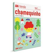 Papel Sulfite - A4 - Verde - Pacote 100 Folhas - Chamequinho