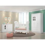 Conjunto Quarto Infantil Tunisia Branco com Colchão