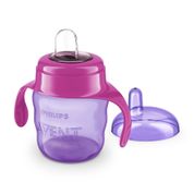 Copo de Transição - 200ml - Easy Sip com Alças - Bico de Silicone - Rosa - Philips Avent