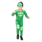 Fantasia PJ Masks Infantil Lagartixo Greg Longa Com Máscara Original Disney