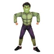 Fantasia Hulk Infantil Luxo Vingadores 2 Com Músculo