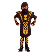 Fantasia Ninja Infantil Preto e Amarelo