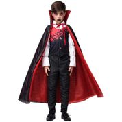 Fantasia de Halloween O Conde Drácula Infantil Com Capa GG 11 - 12