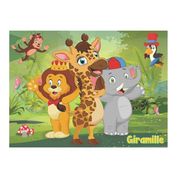 Painel Festa Infantil em TNT Safari Giramille Para Aniversário