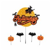 Topo Bolo Halloween e Toppers Já Com Palitinhos