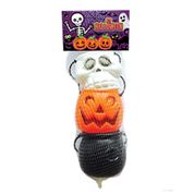 Caldeirão Halloween Kit Com 3 Balde Abóbora Caveira e Bruxa