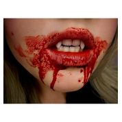 Sangue Falso Para Maquiagem de Vampiro e Machucados com Dentadura, Ferida