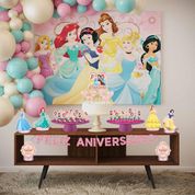 Festa Princesas Disney Kit Aniversário Fácil em EVA com 39 Peças