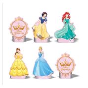 Decoração Festa Princesas Disney 6 Totens Display de Mesa em EVA