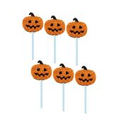 Decoração Halloween Toppers Docinho Já com Palitos Chapéu de Bruxa ou Abobora