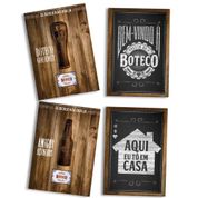 Quadros Decorativos Para Festa Adulto Boteco 4 Peças