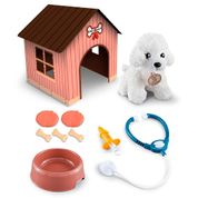 Pelúcia com Acessórios - Playfull Pets - Cuidados Veterinários - Com Casinha - Toyng