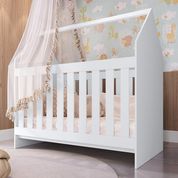 Berço Quarto Infantil Cama Montessori Meu Fofinho - Branco