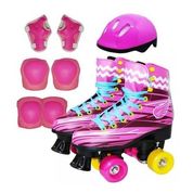 PATINS 4 RODAS ROLLER CLÁSSICO PROTEÇÃO