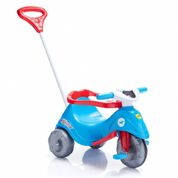 Velotrol Triciclo Carrinho de Passeio Lelecita Azul Calesita