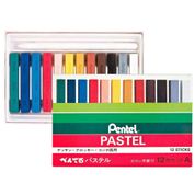 Giz Pastel Seco 12 Cores + Esfuminho Pentel