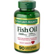 Fish Oil 2400mg e 1200mg omega 3 Natures Bounty 90 Softgel