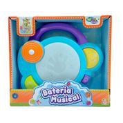 Brinquedo Para Bebe Bateria Musical Azul +24 Meses Well Kids