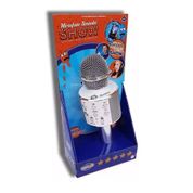 Microfone Infantil Karaoke Show Bluetooth Prata