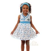 Vestido Infantil Grêmio com Shorts e Tiara Oficial