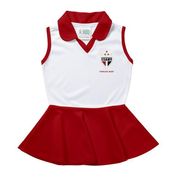 Vestido Torcida Baby São Paulo Poliéster Branco