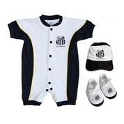 Kit Bebê Santos 3 Peças Manga Curta - Torcida Baby