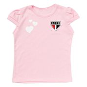 Camisa Infantil São Paulo Baby Look Rosa Oficial