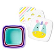 Kit Com 3 Potes Porta Snacks Zoo Unicórnio Skip Hop Lilás