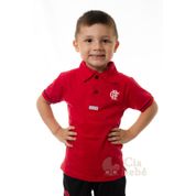 Camisa Polo Infantil Flamengo Vermelha Oficial