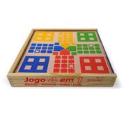 Jogo 4 em 1 (Dama, Trilha, Ludo e Dominó)