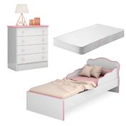 Conjunto para Quarto CasaH Villae Branco,Rosa