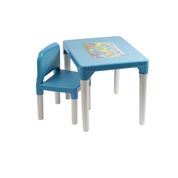 Mesa Infantil Azul Dinossauros com Cadeira