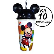 Kit 10 Copos do Mickey com Orelhas p/ Festa Infantil Decoração Lembrancinha