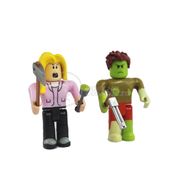 Cartela 4 Boneco Articulado 7cm roblox Roblöx toys zombie attack ataque zumbi + Cenario Apocalipse