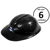 Kit 6 Capacete Policial Infantil Adulto para Festa Fantasia Aniversário