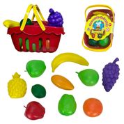 Cesta De Frutas Infantil Frutinhas Plástico Brinquedo Cestinha Piquenique Presente Crianças Menina Menino Braskit cor:Ve