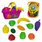 Cesta De Frutas Infantil Frutinhas Plástico Brinquedo Cestinha Piquenique Presente Crianças Menina Menino Braskit cor:Ro