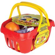 BRINCANDO DE CASINHA CESTA DE PICNIC VERMELHA