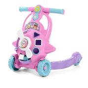 Andador Bebe Aviador Rosa Com Som +9 Meses Tateti