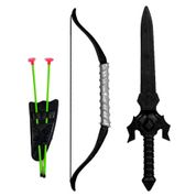 Kit Arqueiro Medieval Arco e Flecha com Espada Brinquedo Infantil