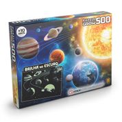 Quebra Cabeça Puzzle 500 Peças - Sistema Solar Neon - Brilha No Escuro - Grow 3727