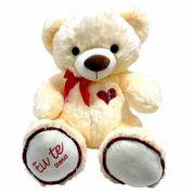 Pelucia Urso Eu Te Amo Creme Grande 47cm Fizzy