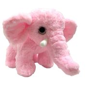 Pelucia Elefante Rosa Glitter Nos Olhos 35cm +3 Anos Fizzy