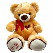 Pelucia Urso Eu Te Amo Caramelo Grande 47cm Fizzy